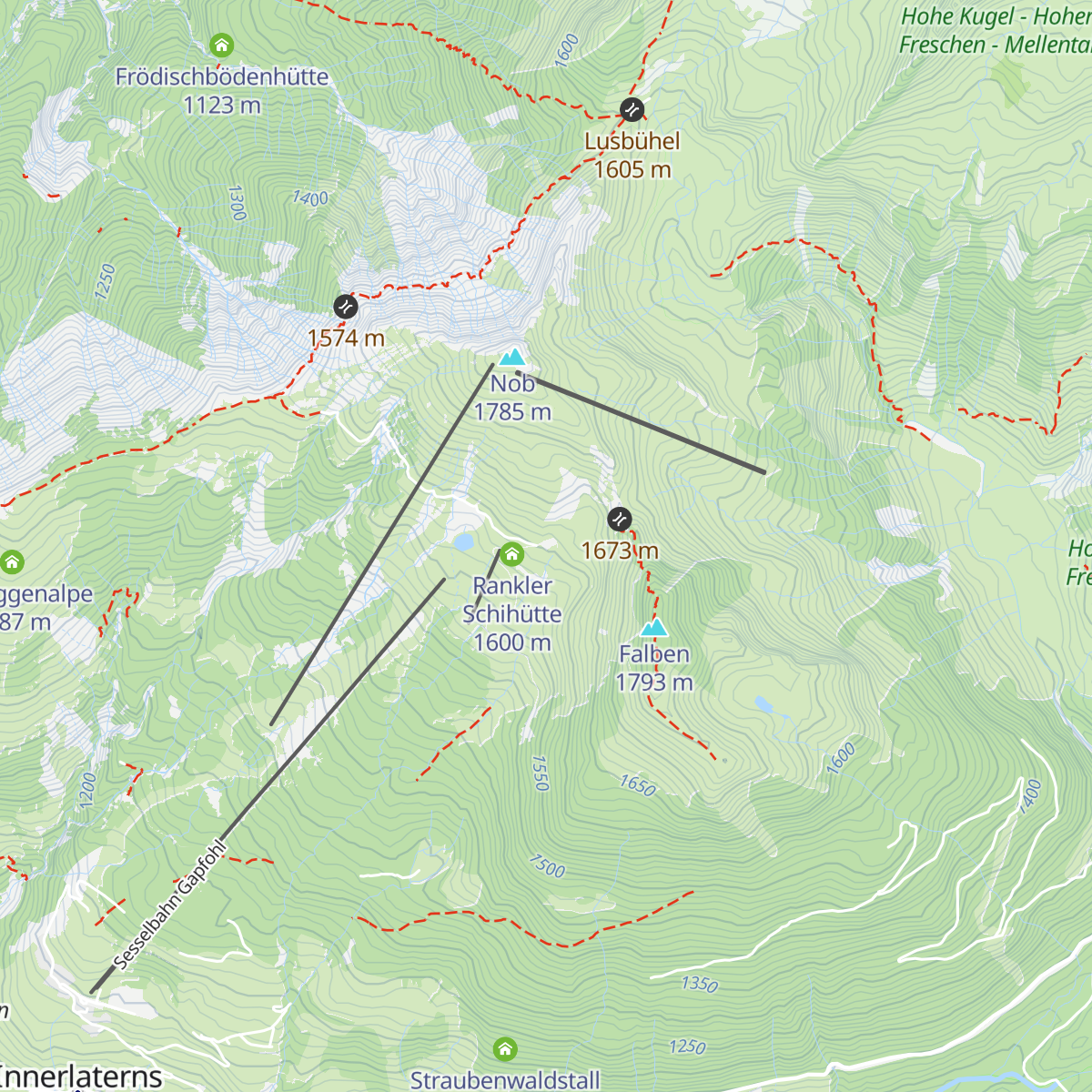 Gapfohl Alpe map