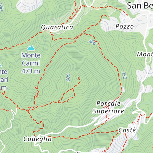 Map of Monte Due Gemelli o Bermego