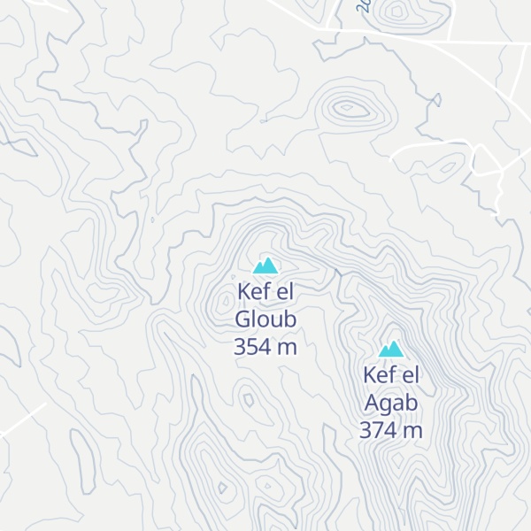 Map of Kef el Gloub