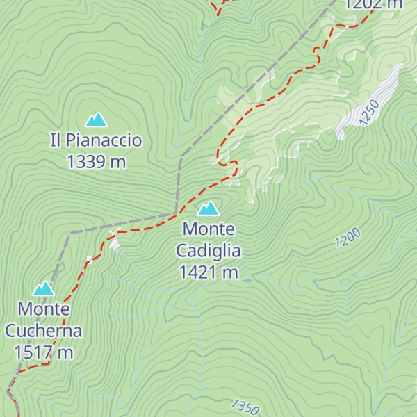 Map of Monte Cadiglia