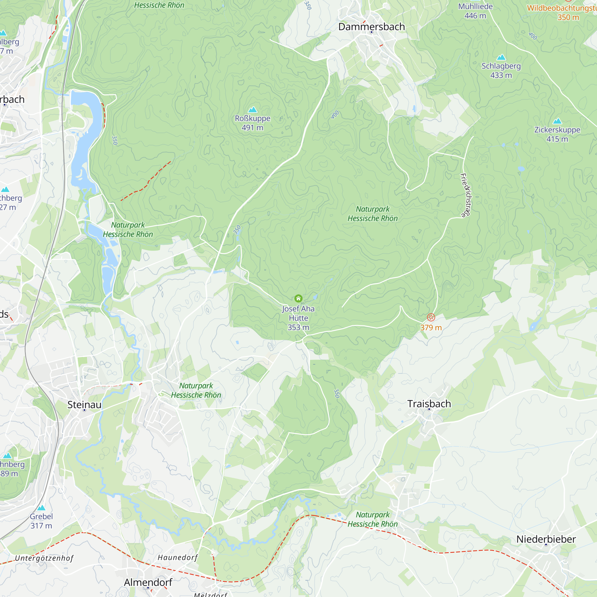 Josef Aha Hütte map