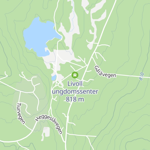 Map of Livoll ungdomssenter