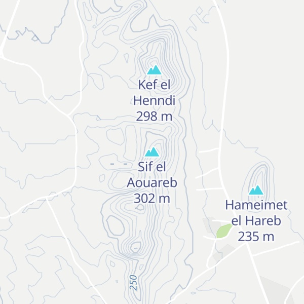 Map of Sif el Aouareb