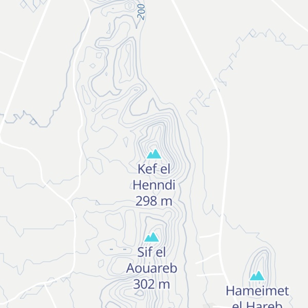 Map of Kef el Henndi