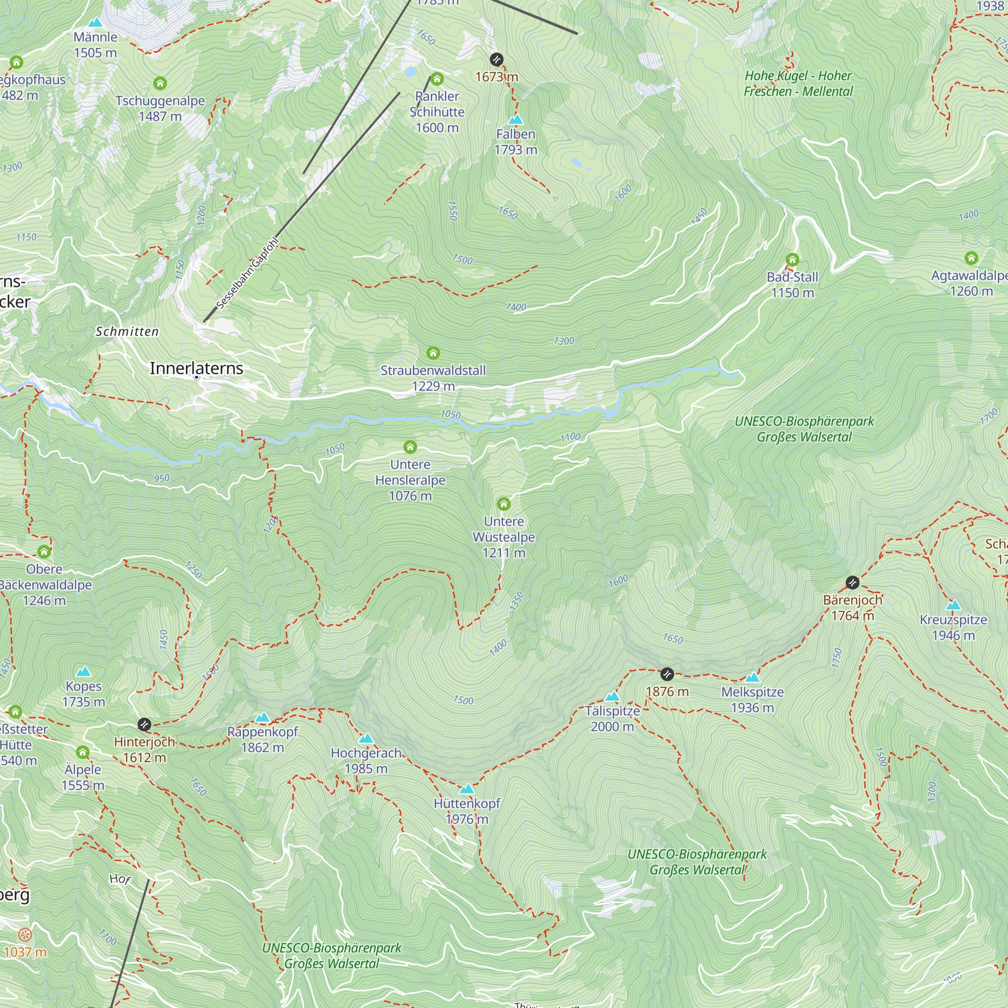 Untere Wüstealpe map