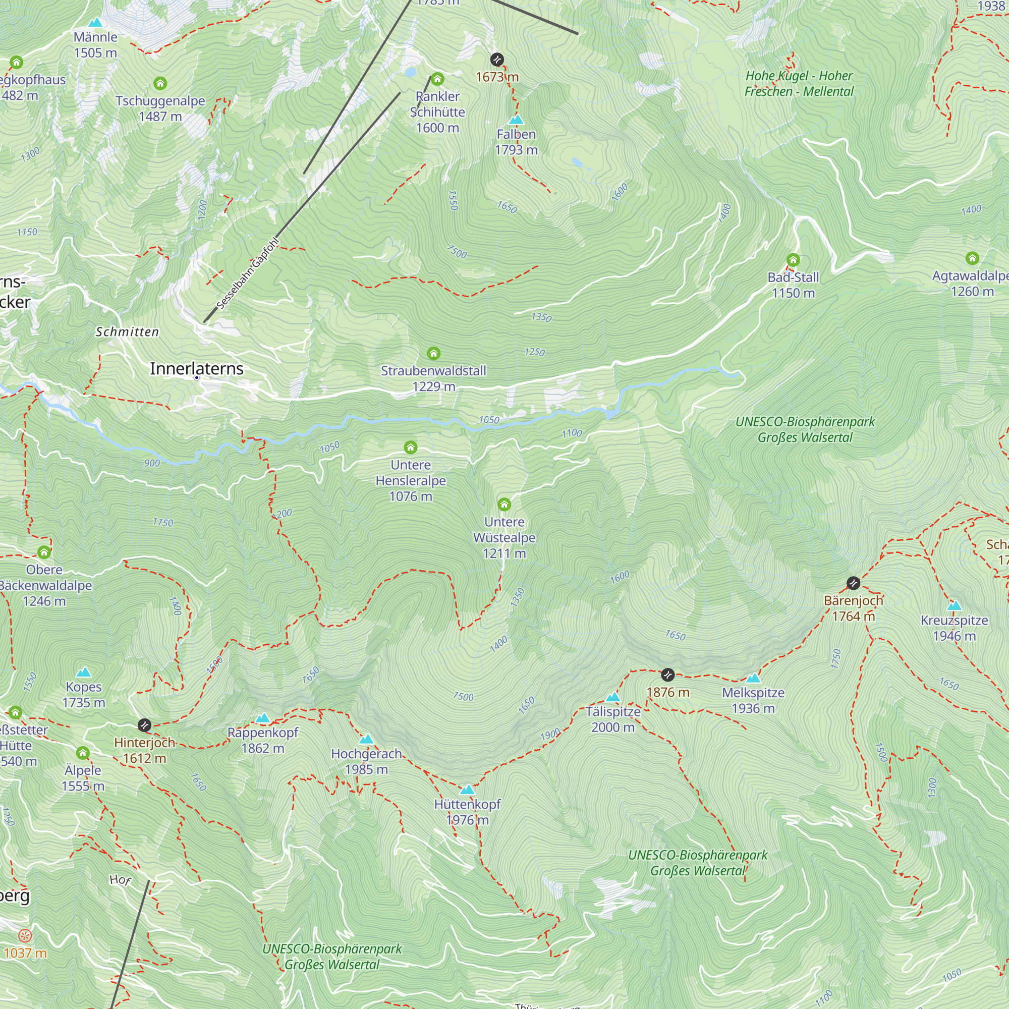 Untere Wüstealpe map