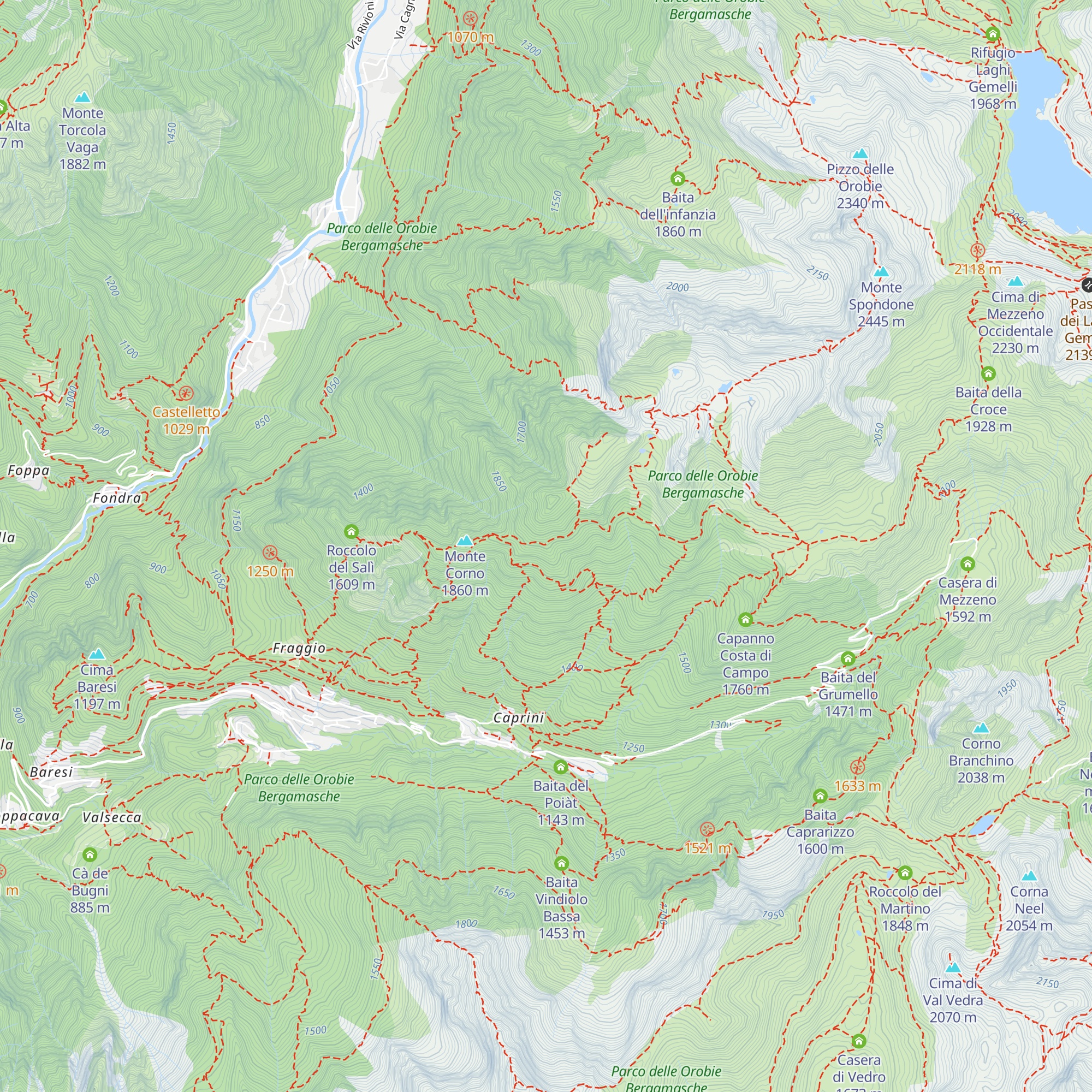 Roccolo dei Larici o del Meschino map