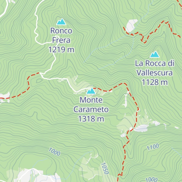 Map of Monte Carameto