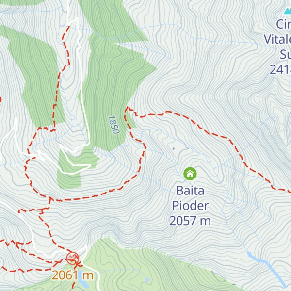 Map of Casera di Valbona