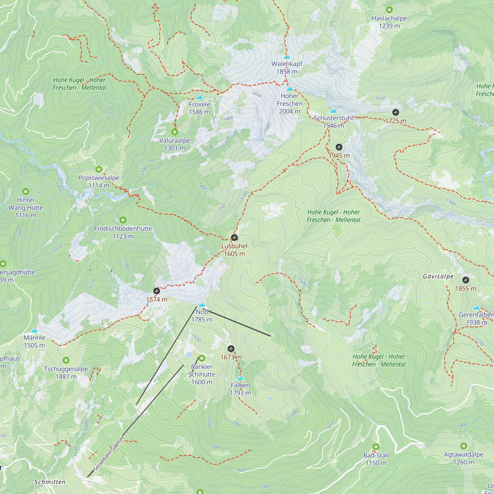 Untere Saluveralpe map