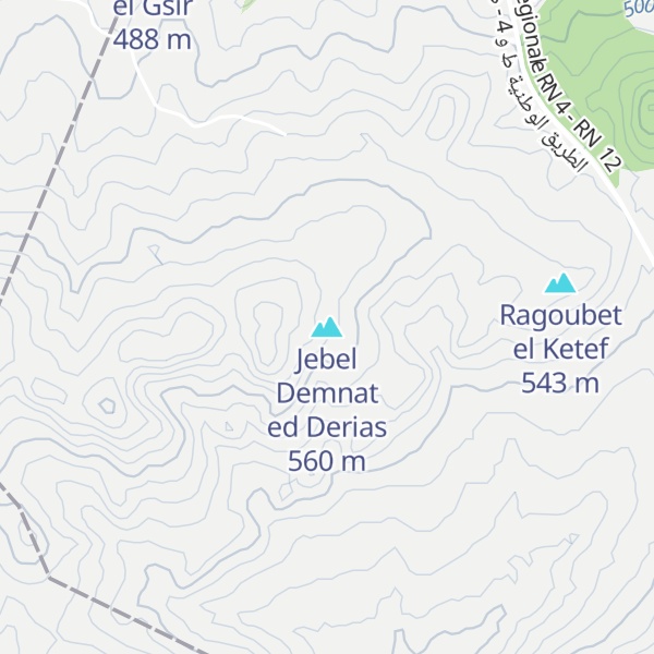 Map of Jebel Demnat ed Derias