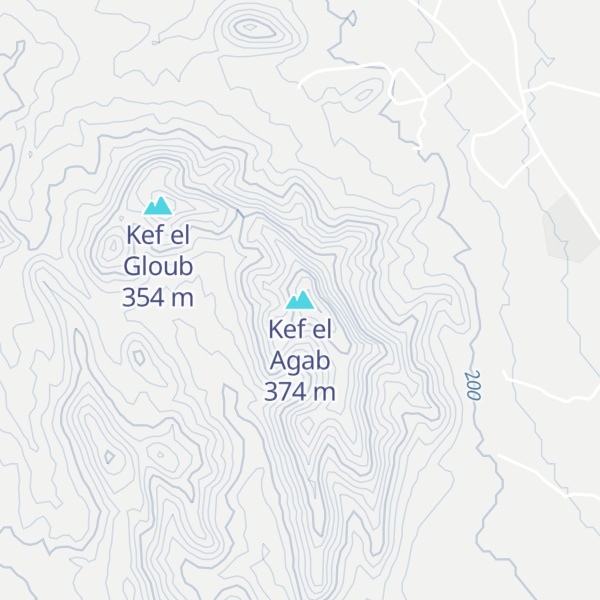 Map of Kef el Agab