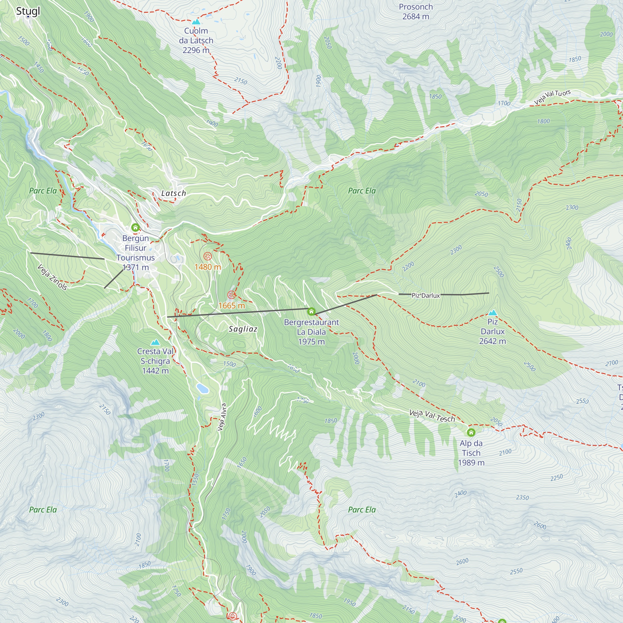 Bergrestaurant La Diala map