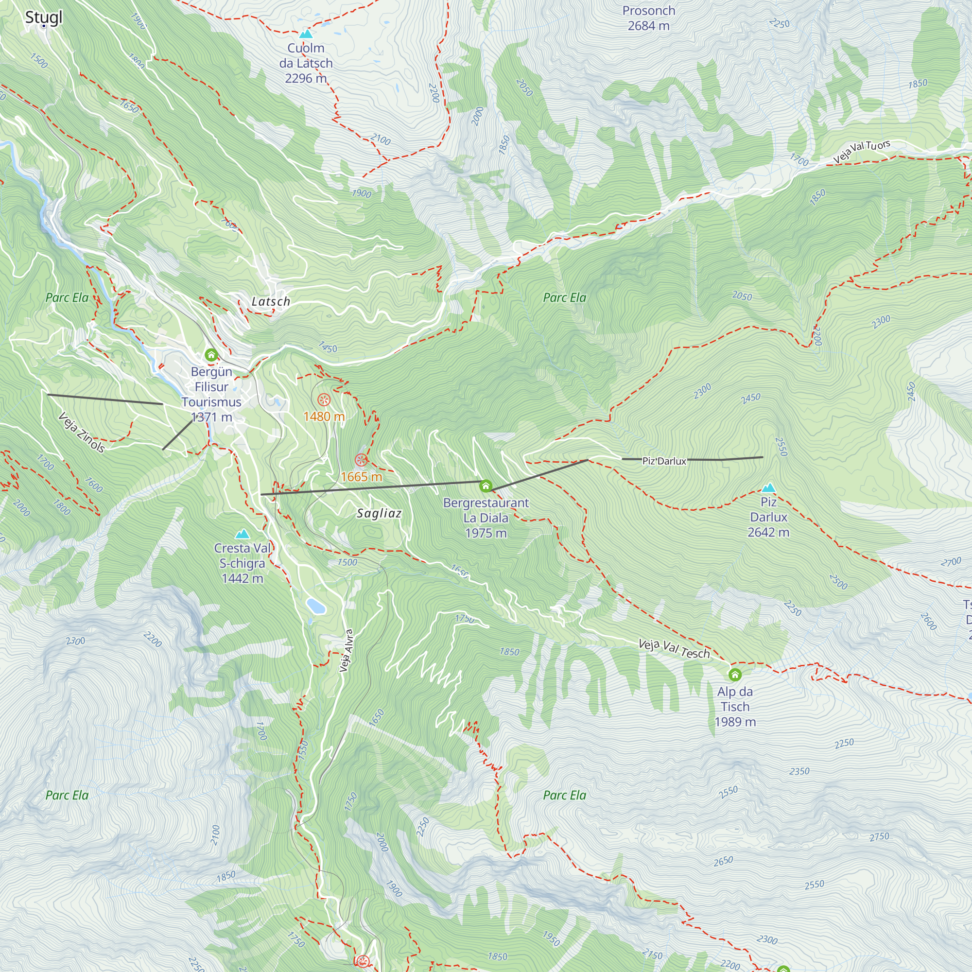 Bergrestaurant La Diala map