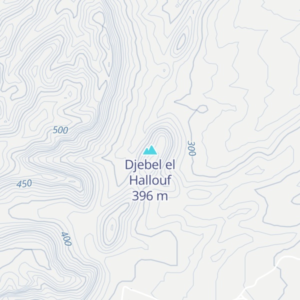 Map of Djebel el Hallouf