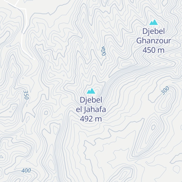 Map of Djebel el Jahafa