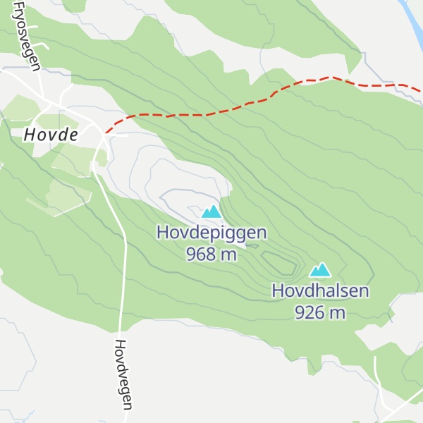 Map of Hovdepiggen