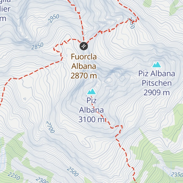 Map of Piz Albana