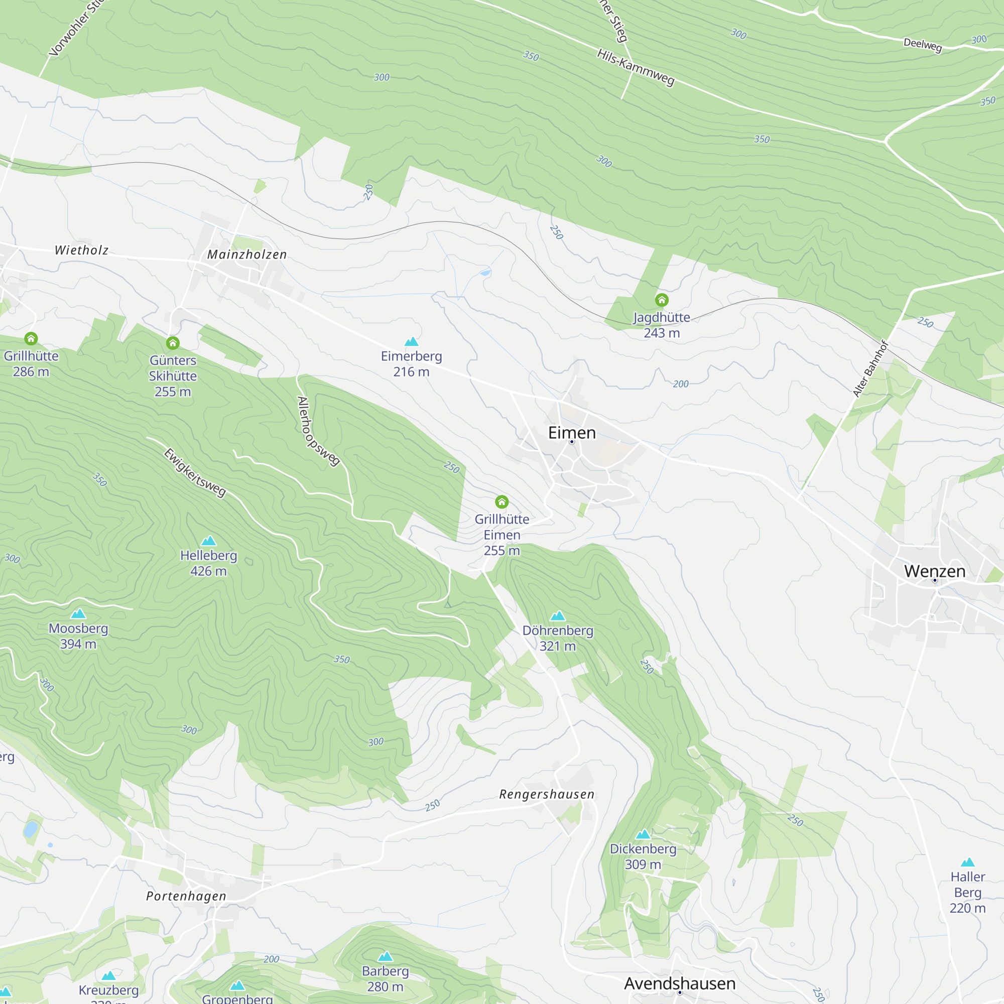 Grillhütte Eimen map