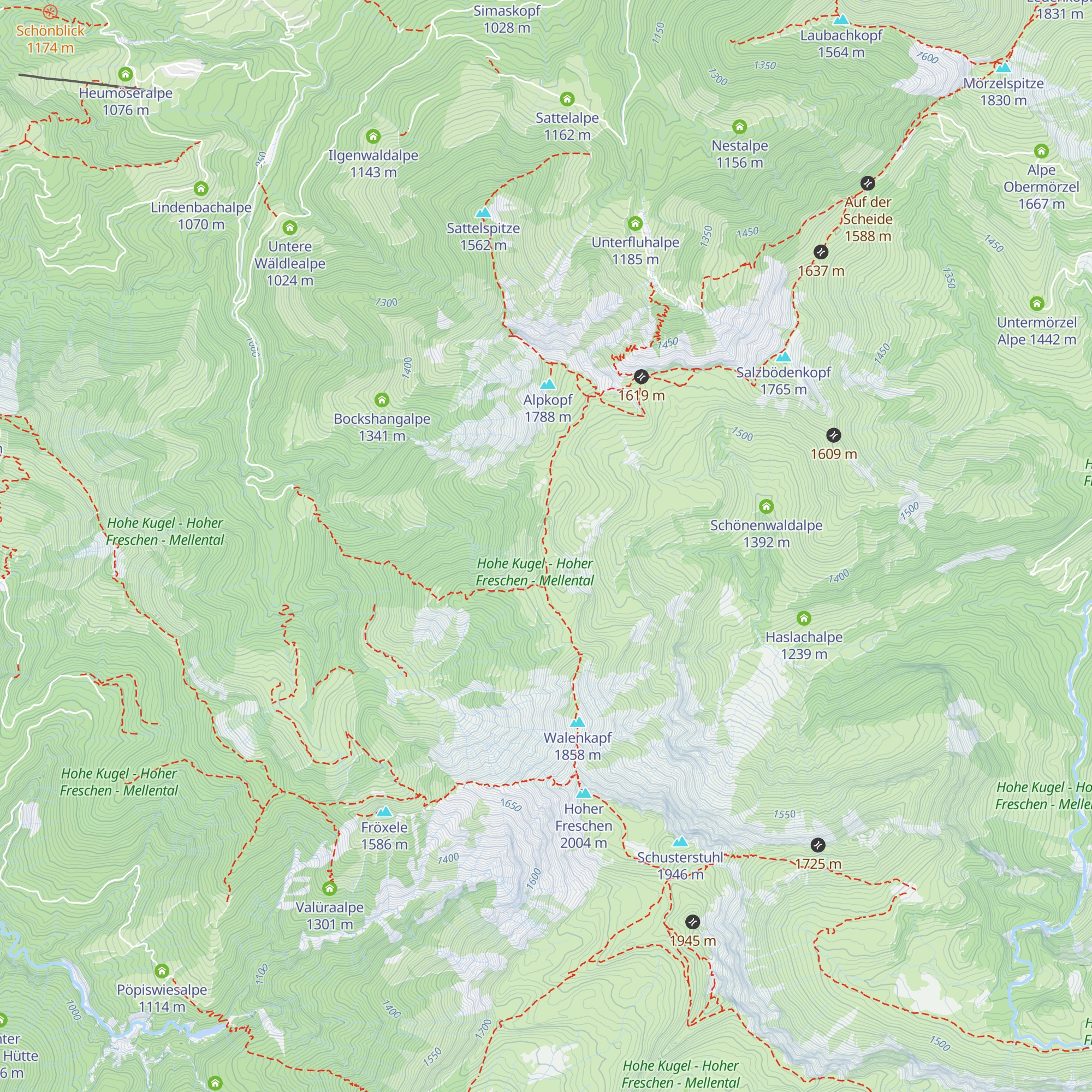 Binnelalpe map