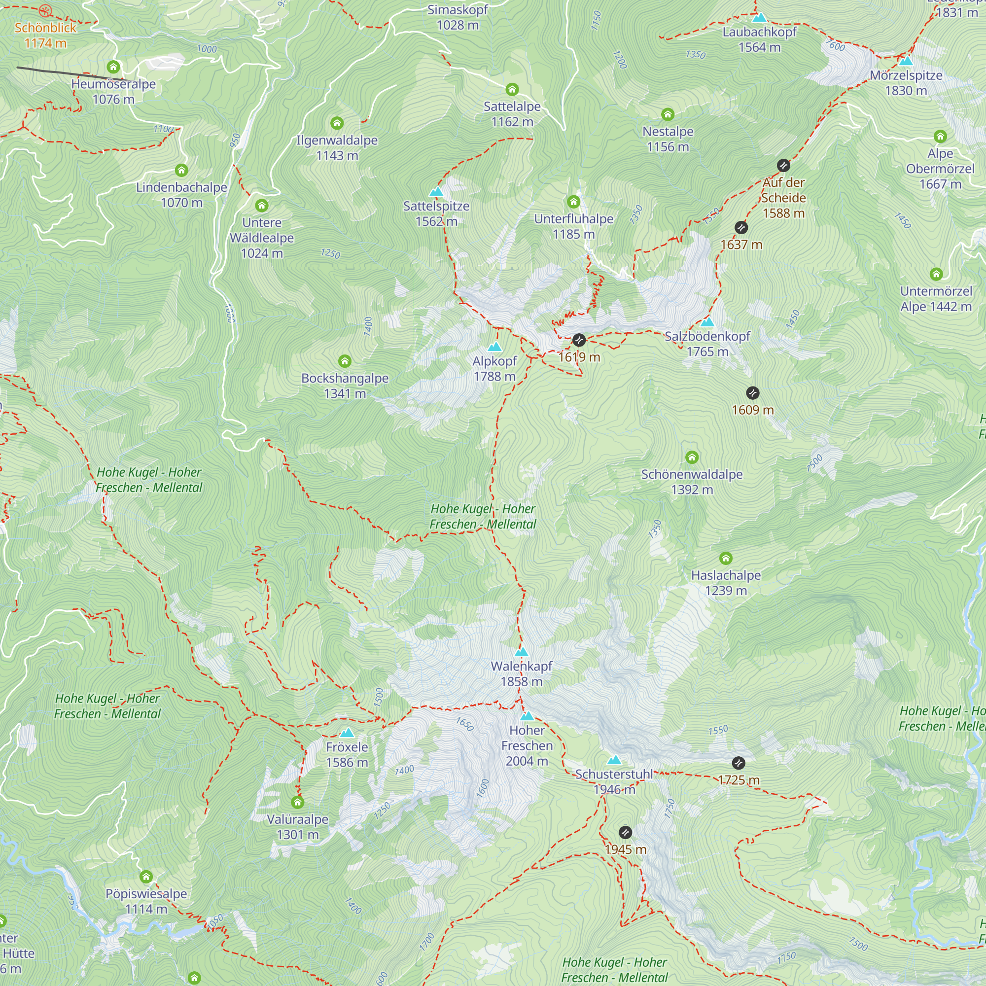 Binnelalpe map