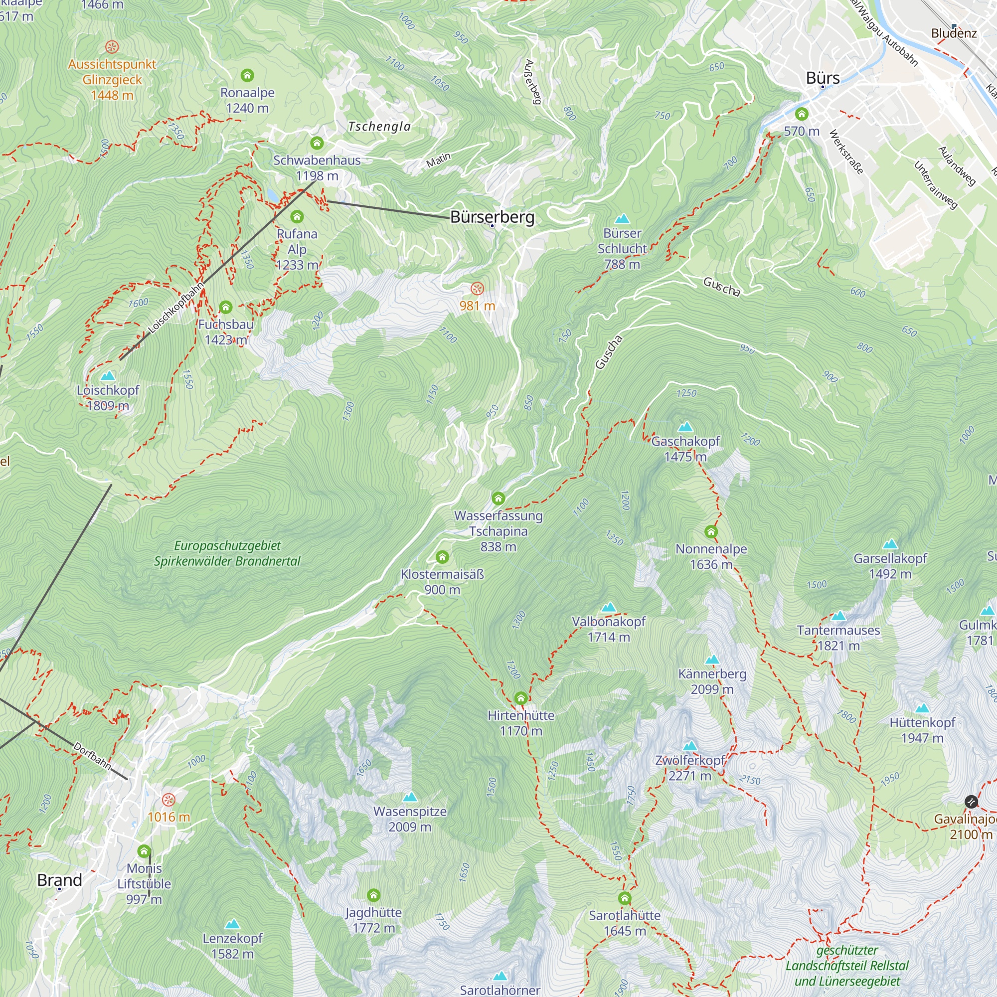 Wasserfassung Tschapina map