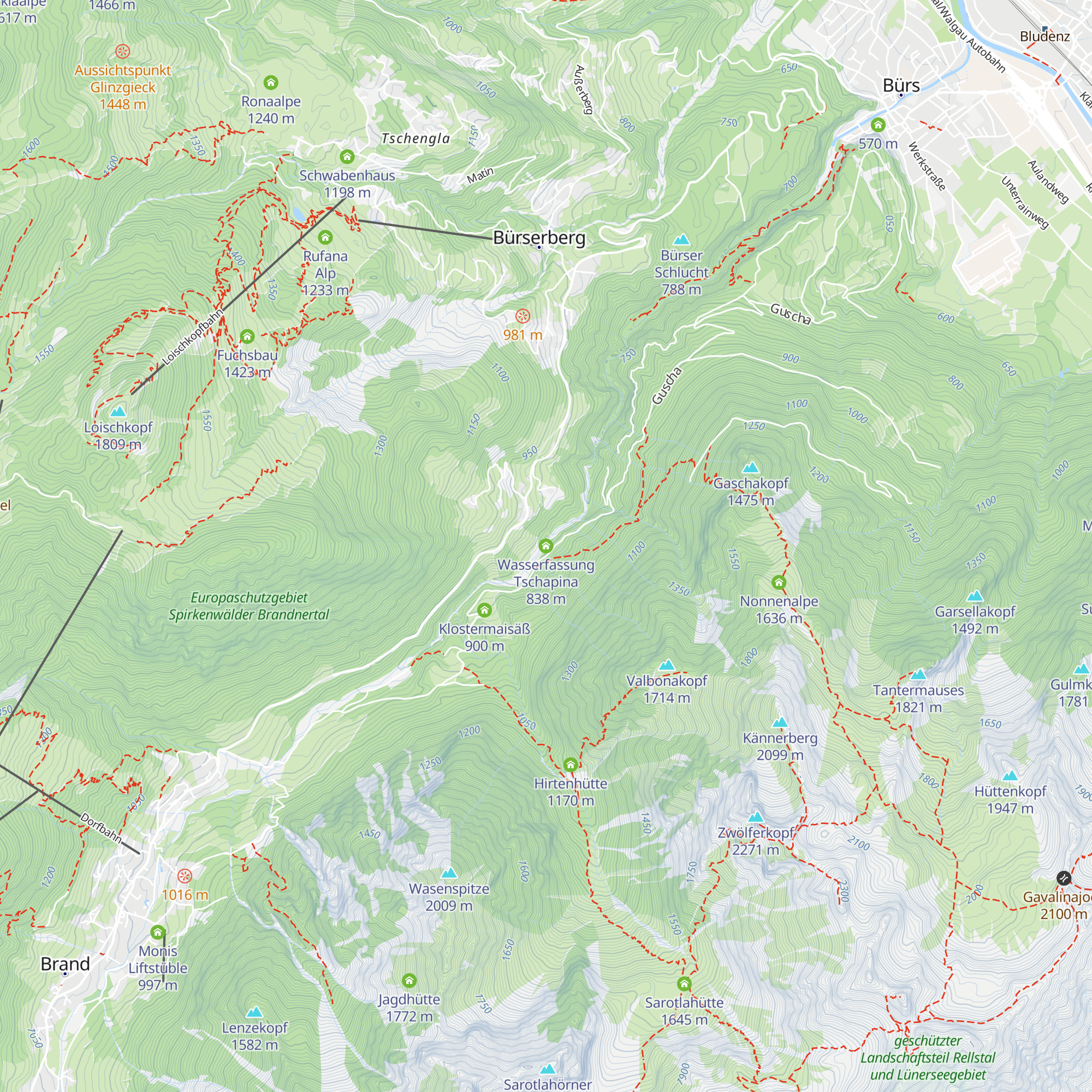 Wasserfassung Tschapina map