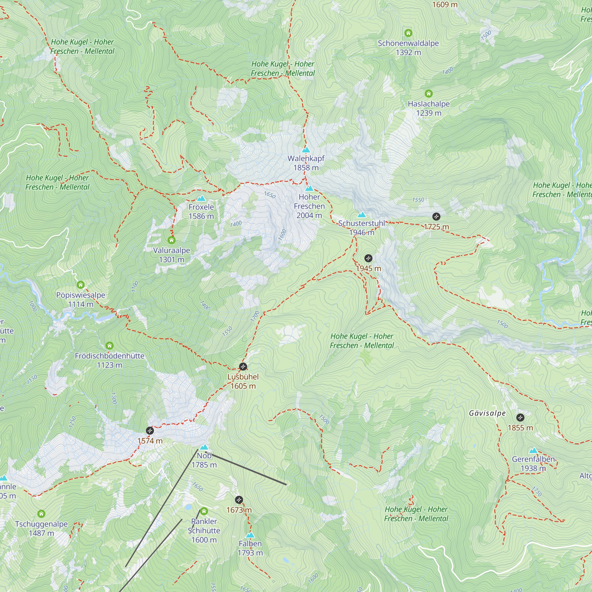 Obere Saluveralpe map