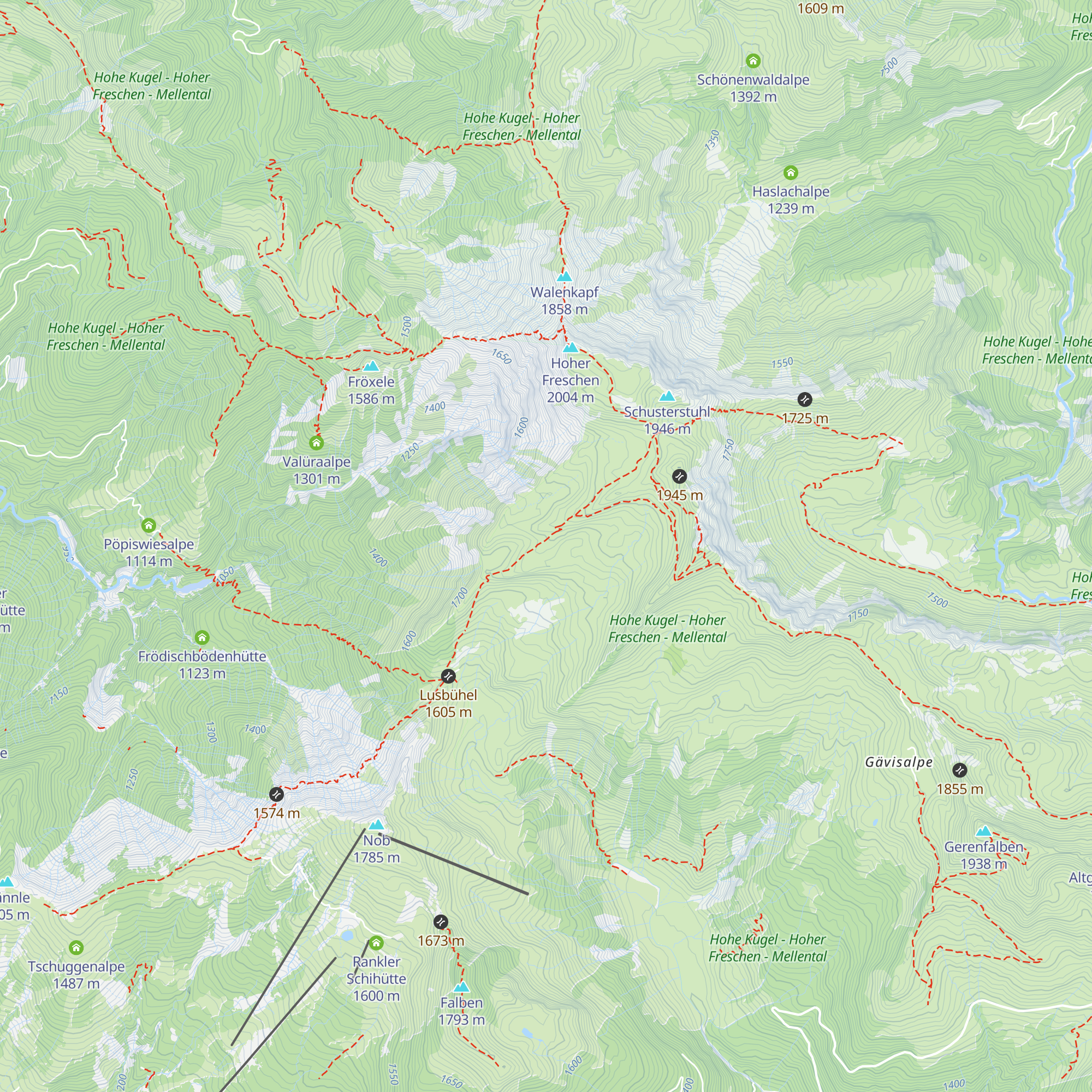 Obere Saluveralpe map