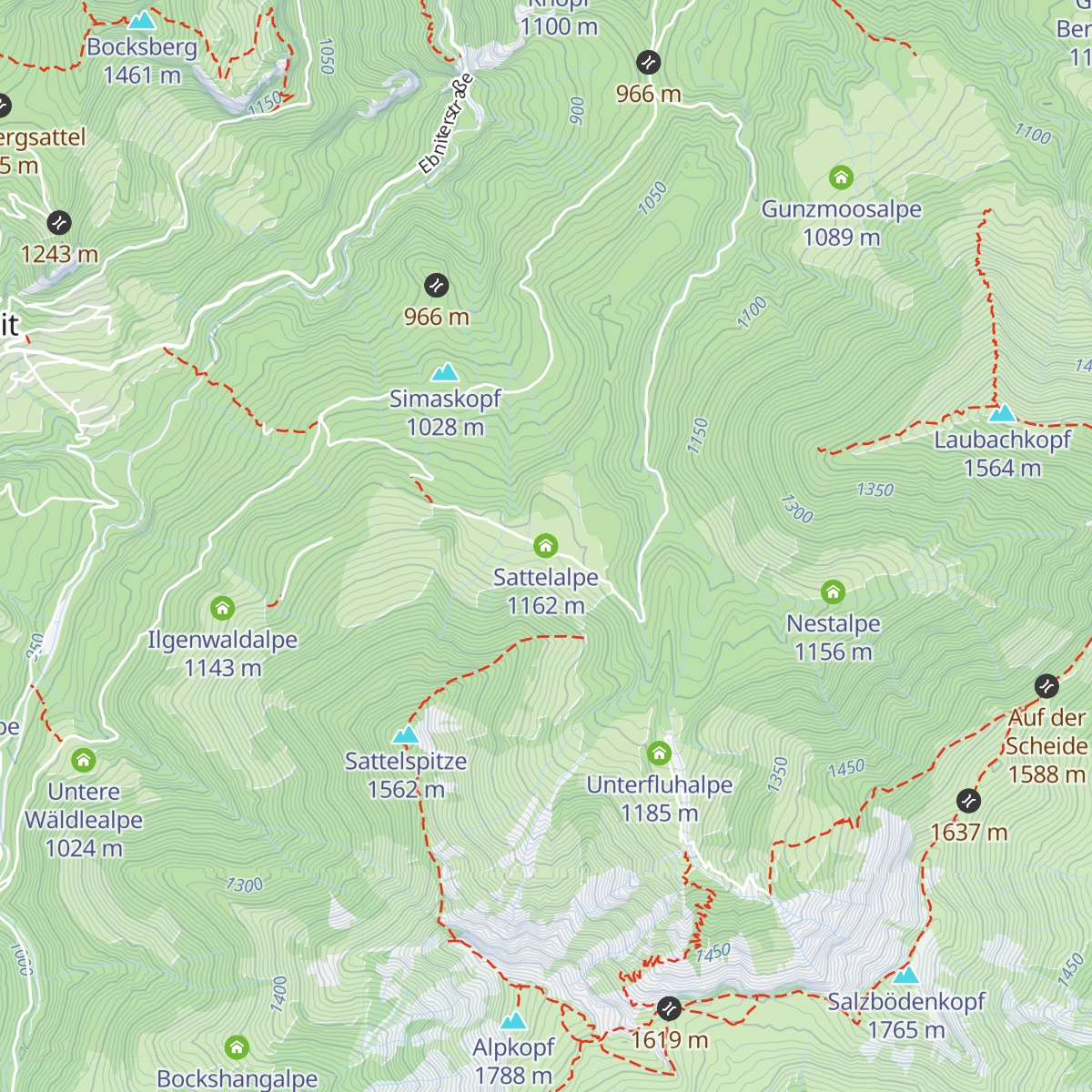 Sattelalpe map