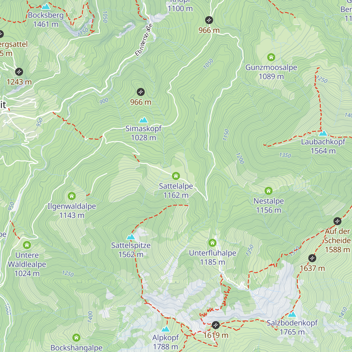 Sattelalpe map