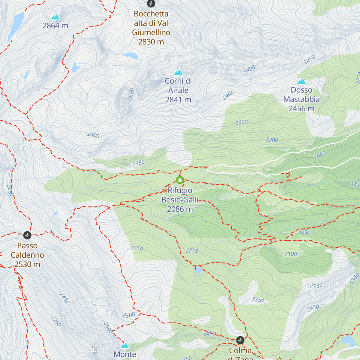 Rifugio Bosio-Galli map