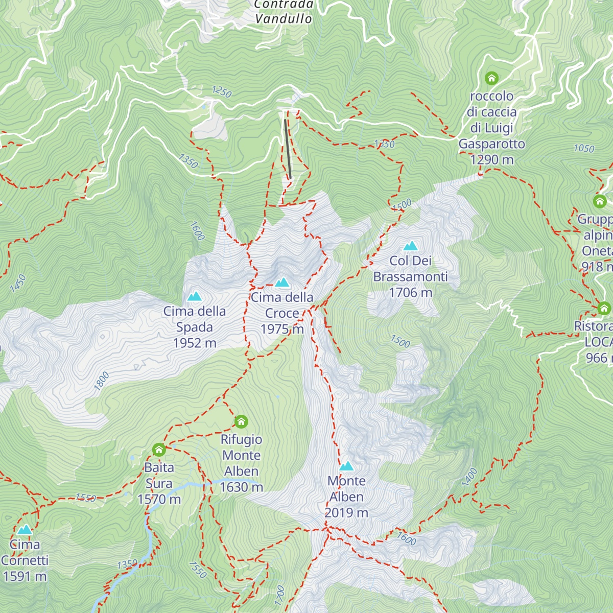 Bivacco Gioan map