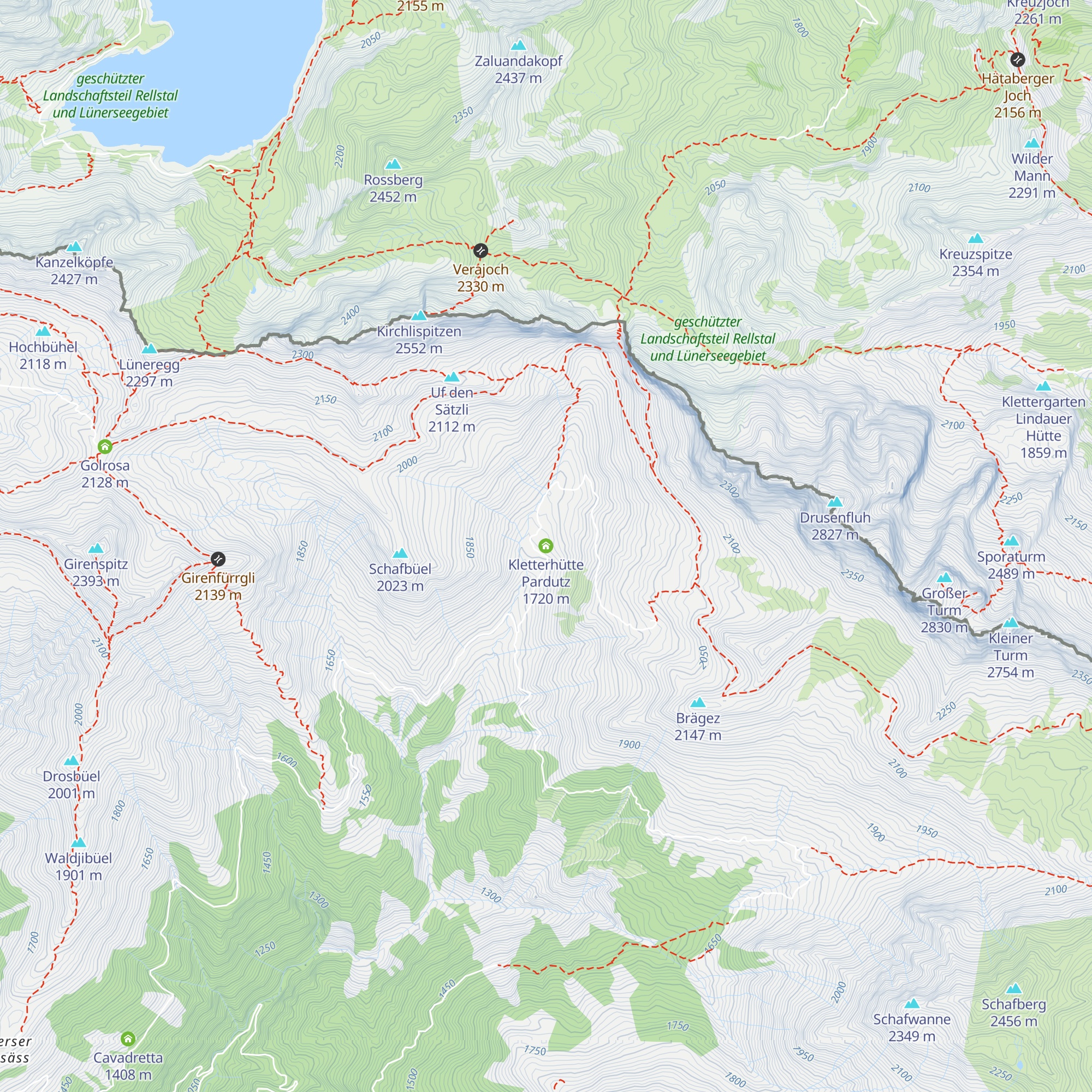 Kletterhütte Pardutz map