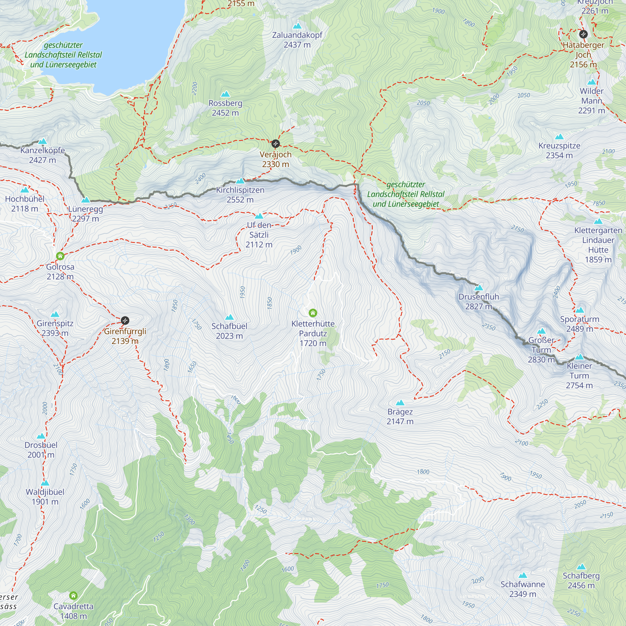 Kletterhütte Pardutz map