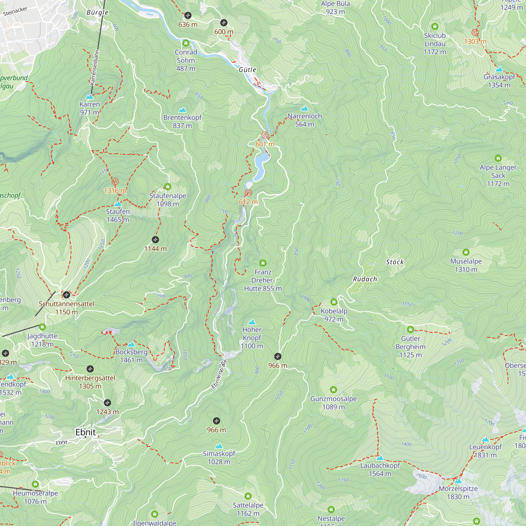 Franz Dreher-Hütte map