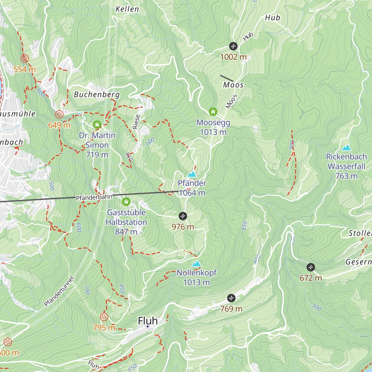 Berghaus Pfänder map