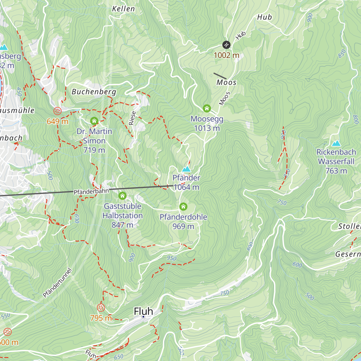Berghaus Pfänder map