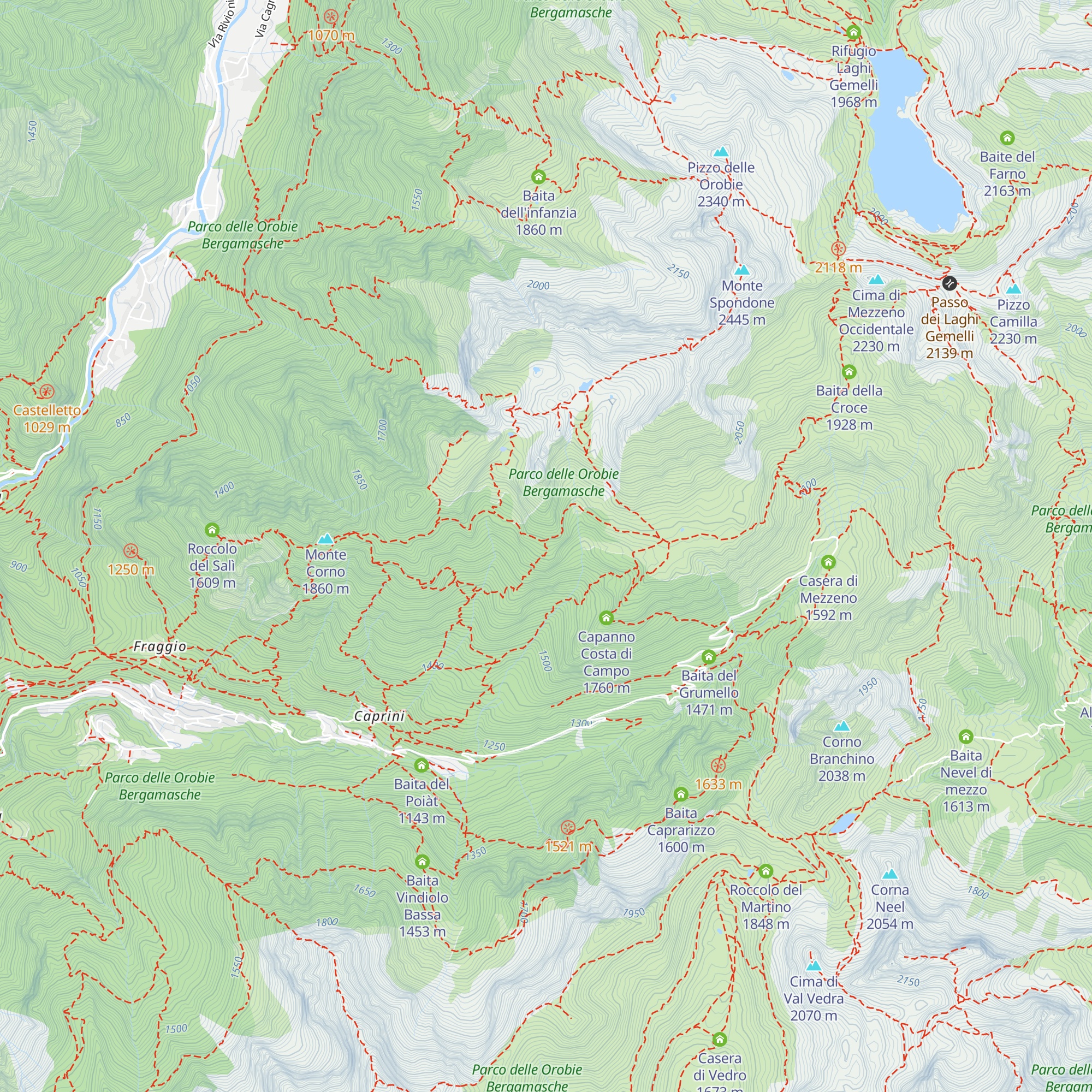 Roccolo del Veroppio map