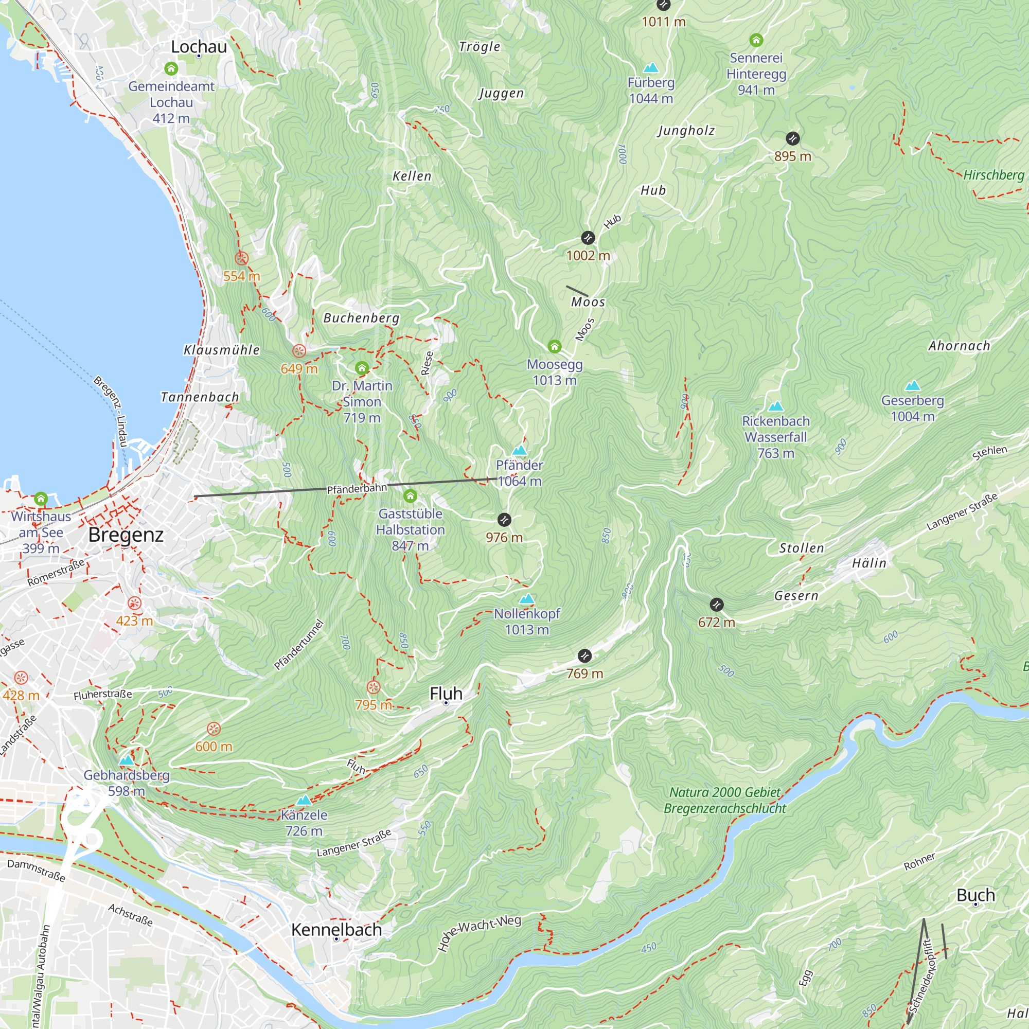 Pfänderdohle map
