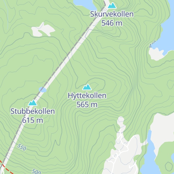 Map of Hyttekollen