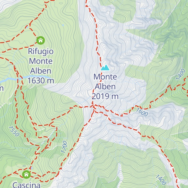 Map of Cima Campelli