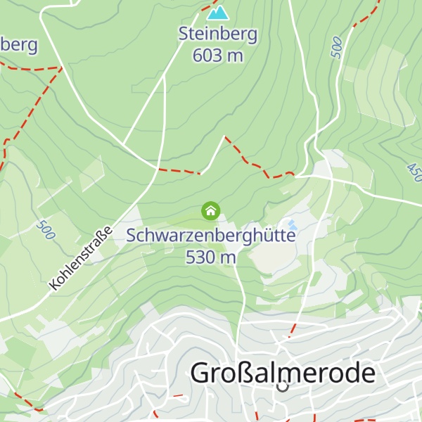 Map of Schwarzenberghütte