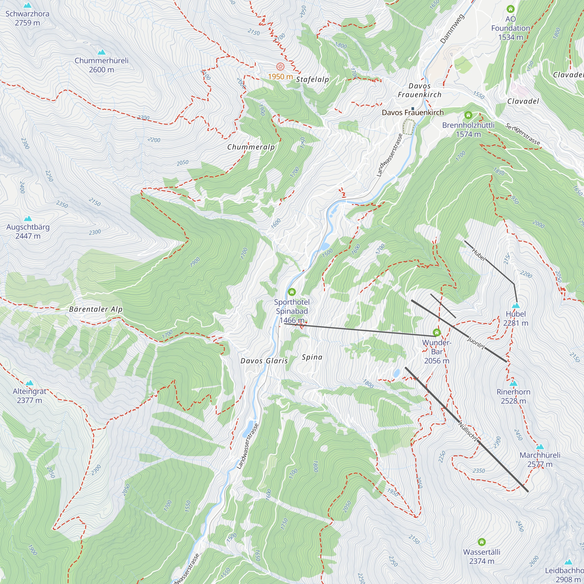Sporthotel Spinabad map