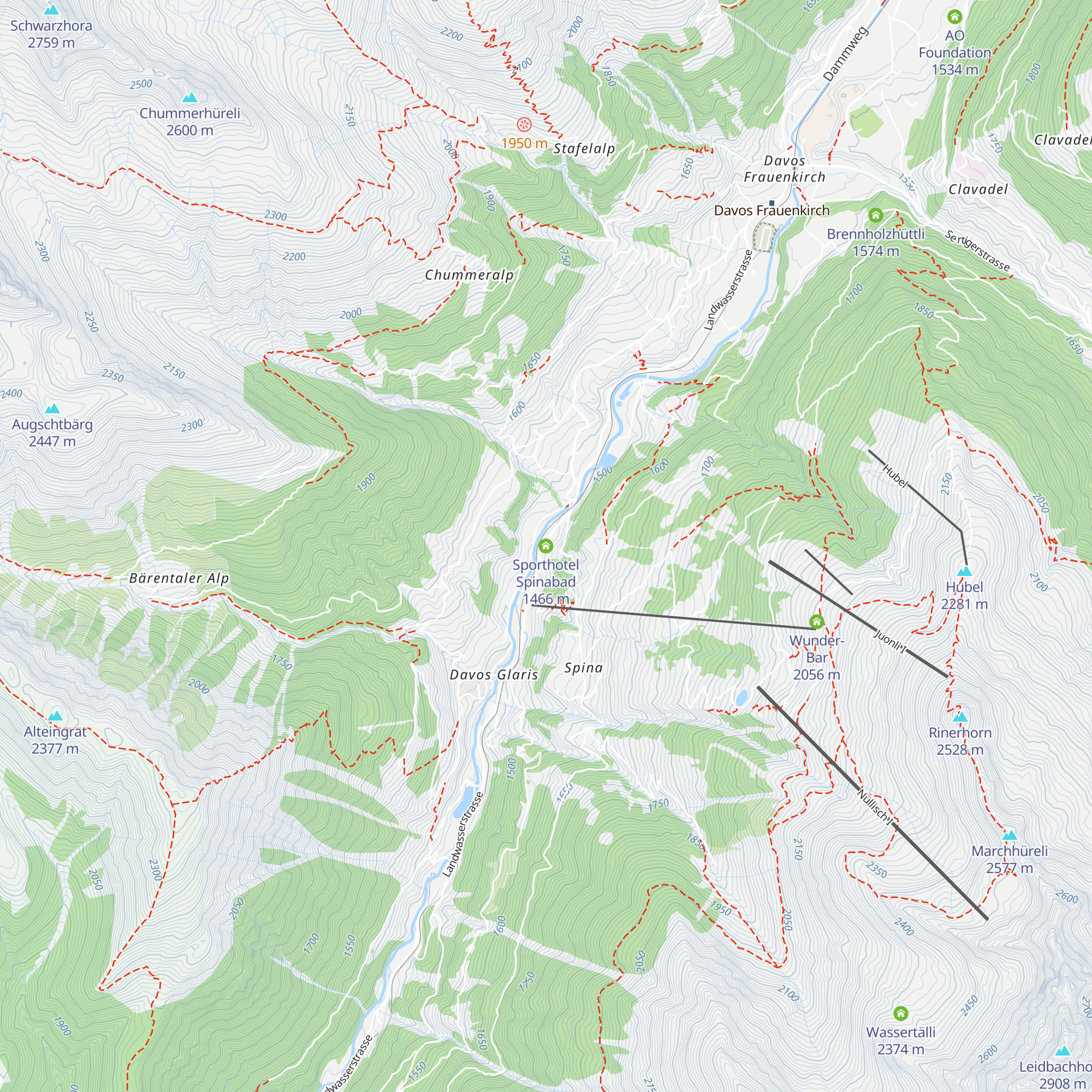 Sporthotel Spinabad map