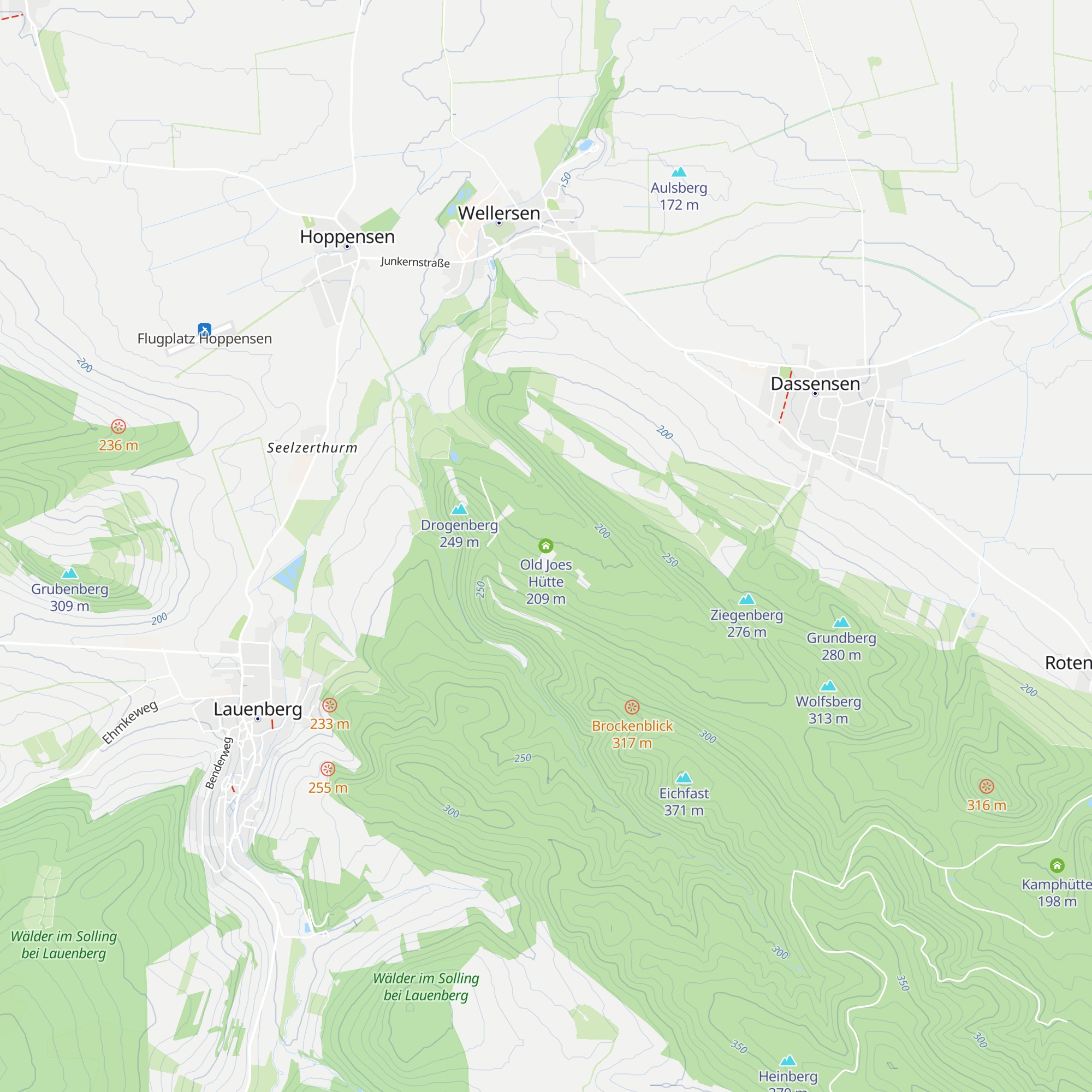 Old Joes Hütte map