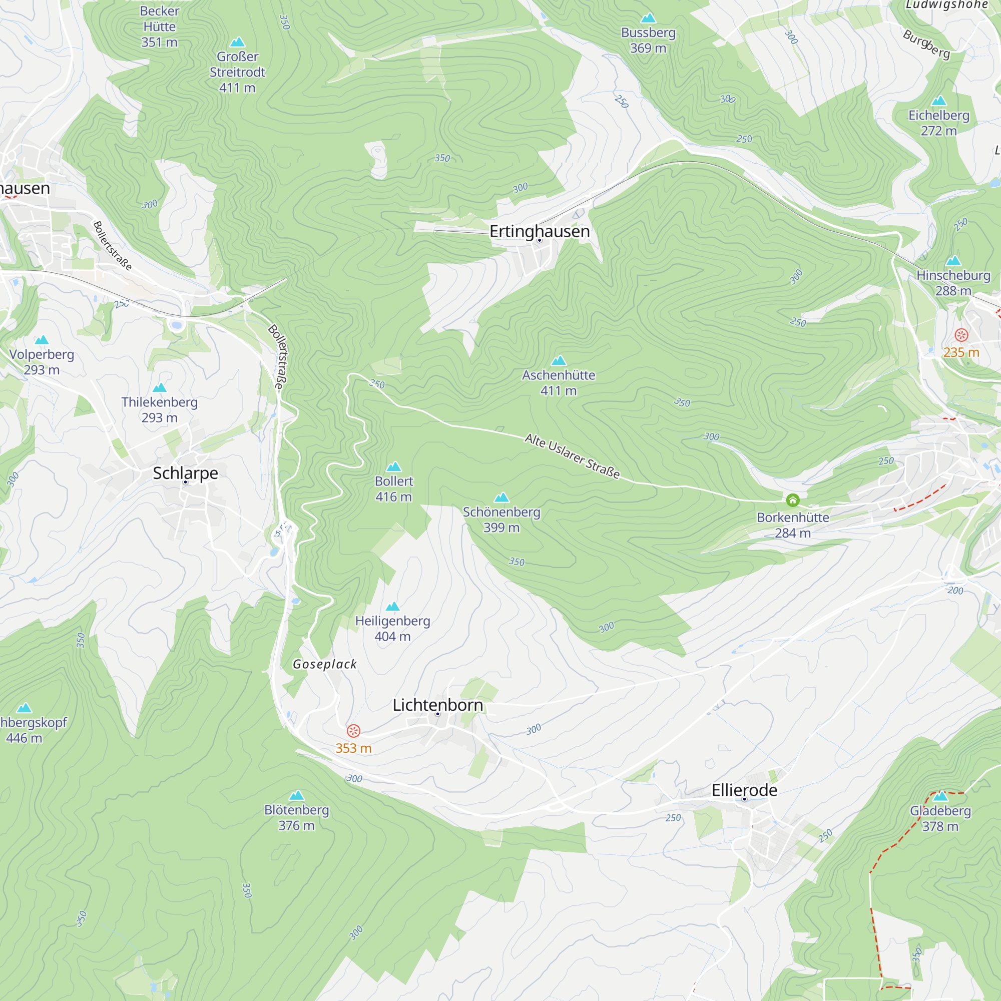 Schönenberg-Hütte map