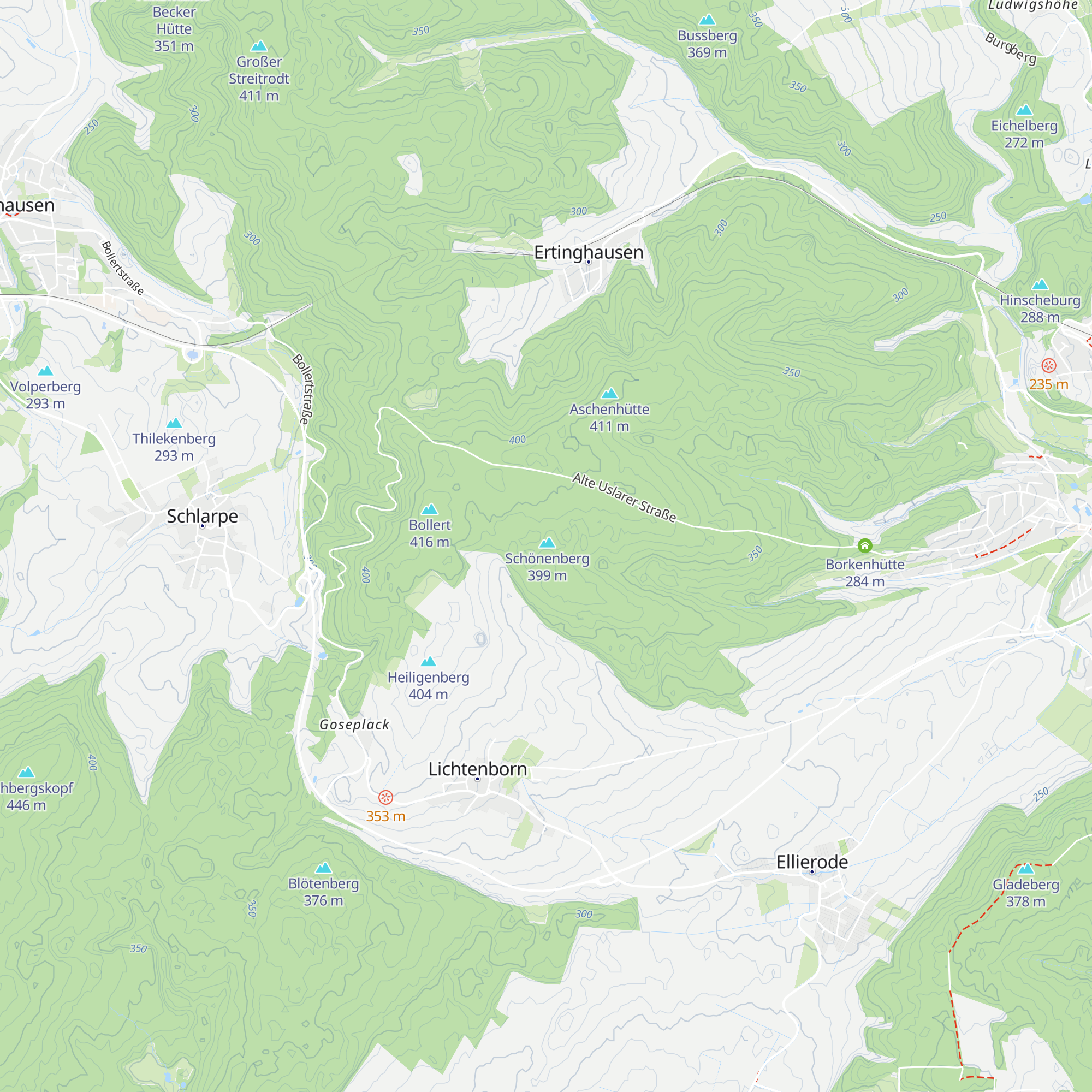 Schönenberg-Hütte map