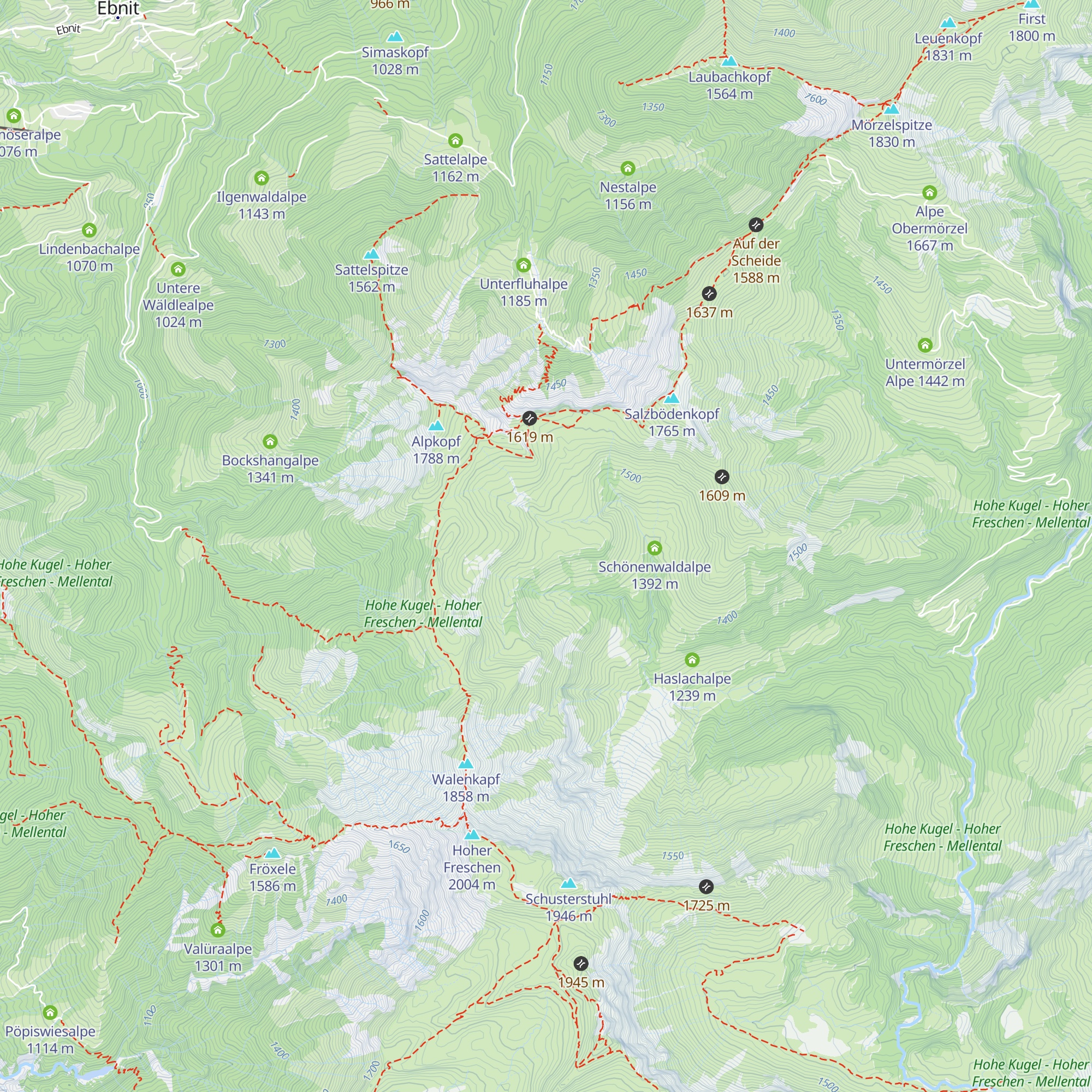 Körbalpe map