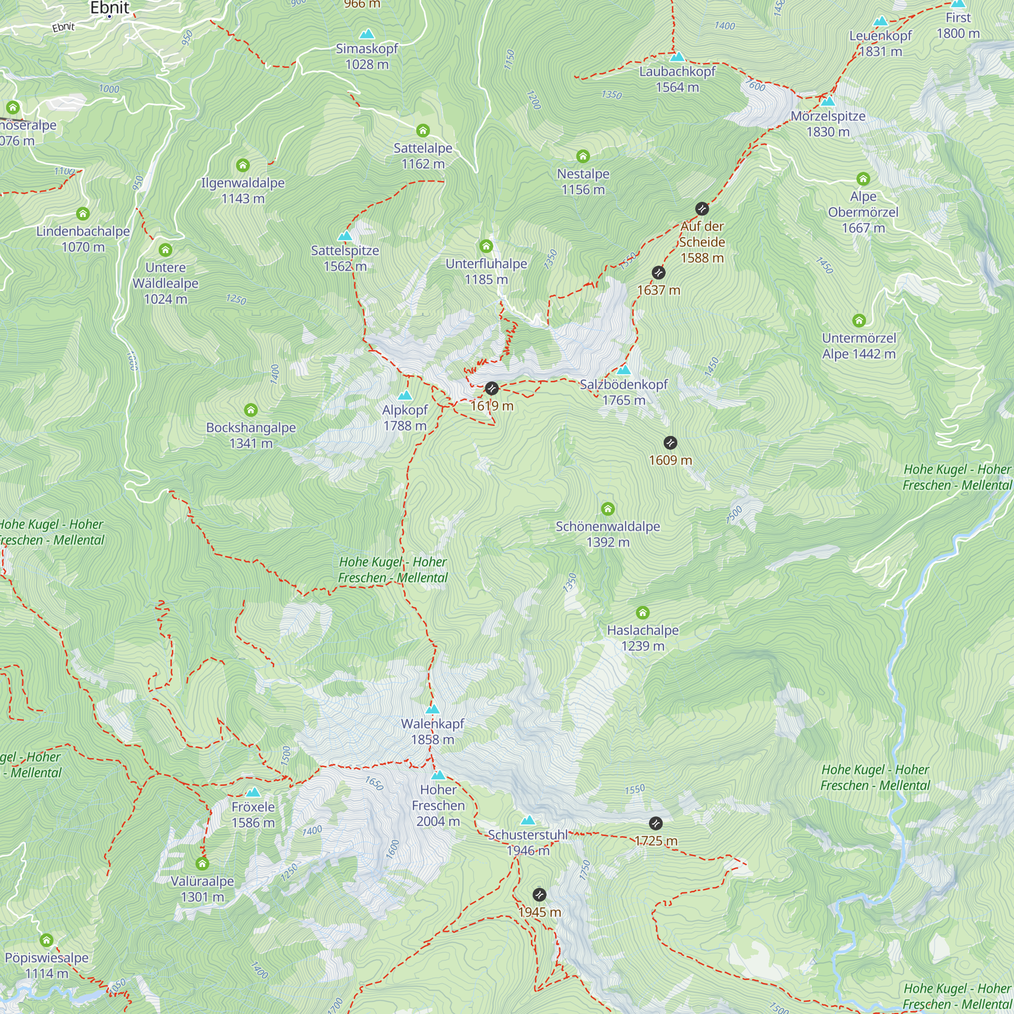Körbalpe map